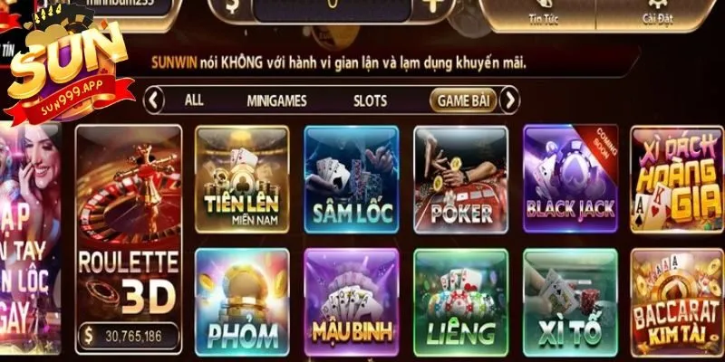 Những đặc điểm nổi bật của cổng game SUN999